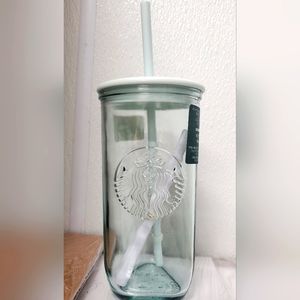 Starbucks Mint Recycled Triangle Glass Tumbler